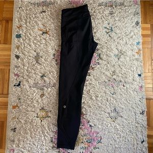 Lululemon Cropped Black Leggings w/ Mesh